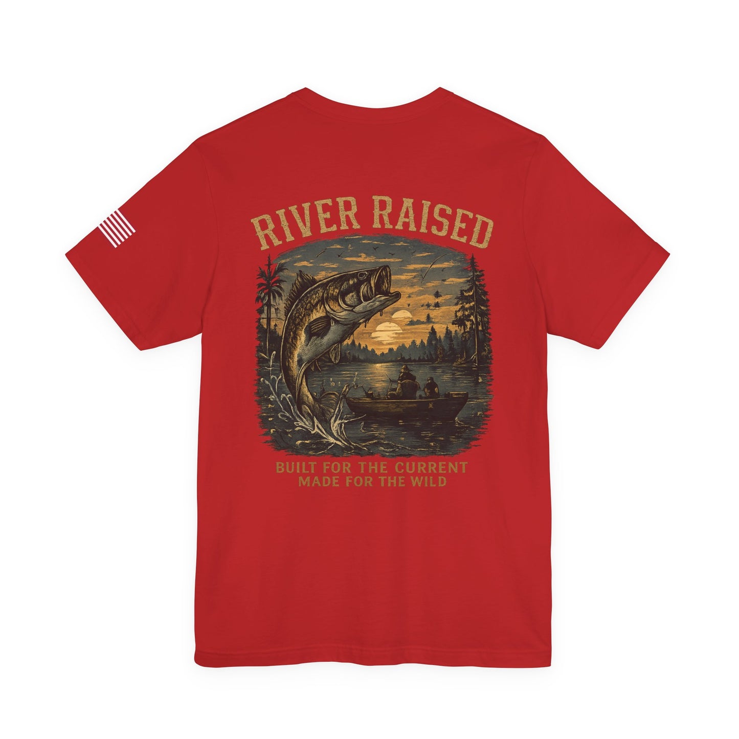 River Raised Fishing T-Shirt — "Built For The Current" Outdoor Angler Tee
