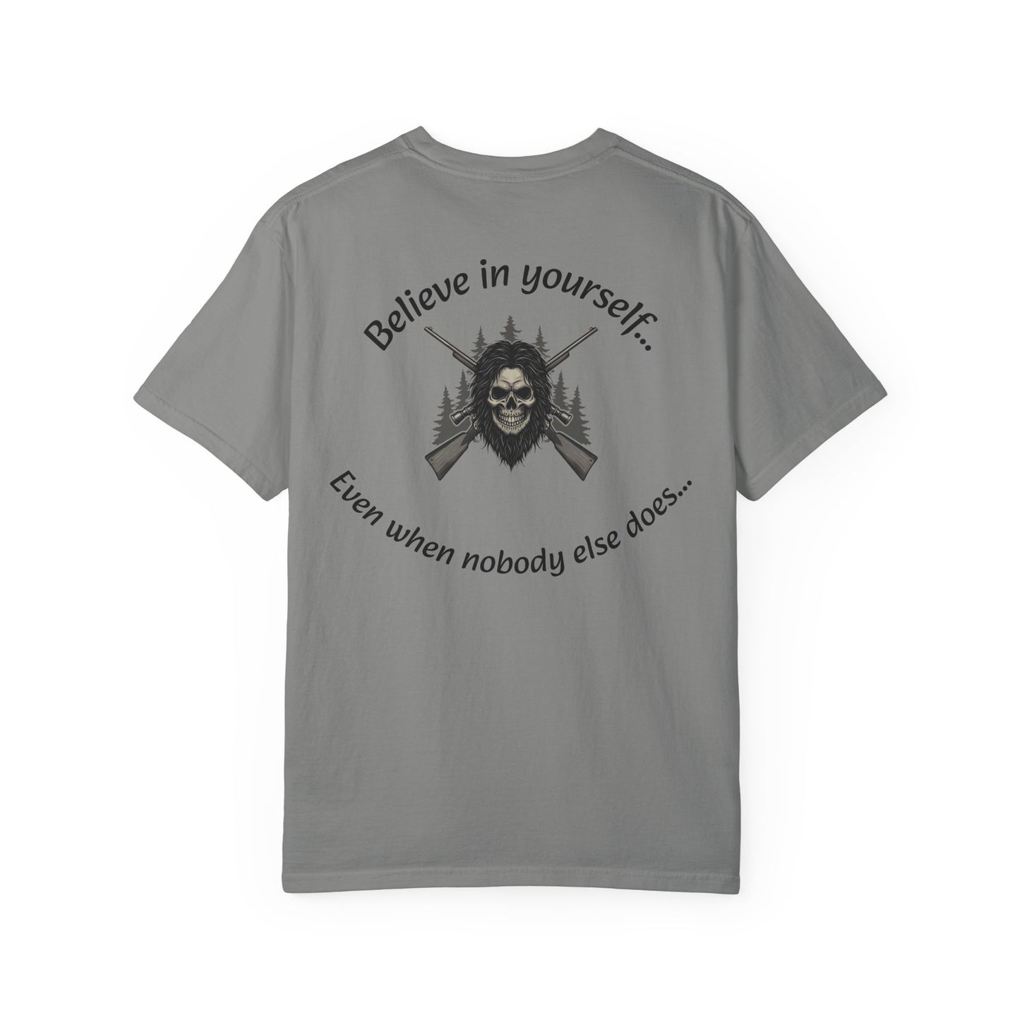 Unisex Motivational Graphic T-Shirt, Outdoor Adventure Shirt, Unique Gift for Campers, Belief in Yourself Tee, Casual Everyday Wear