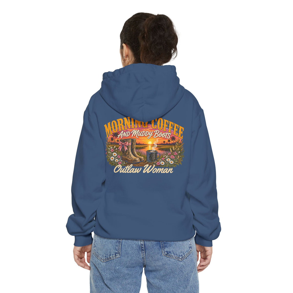 Embroidered '90s Outdoor Club' Hoodie