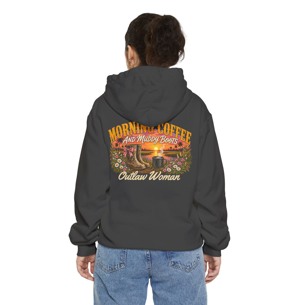 Embroidered '90s Outdoor Club' Hoodie