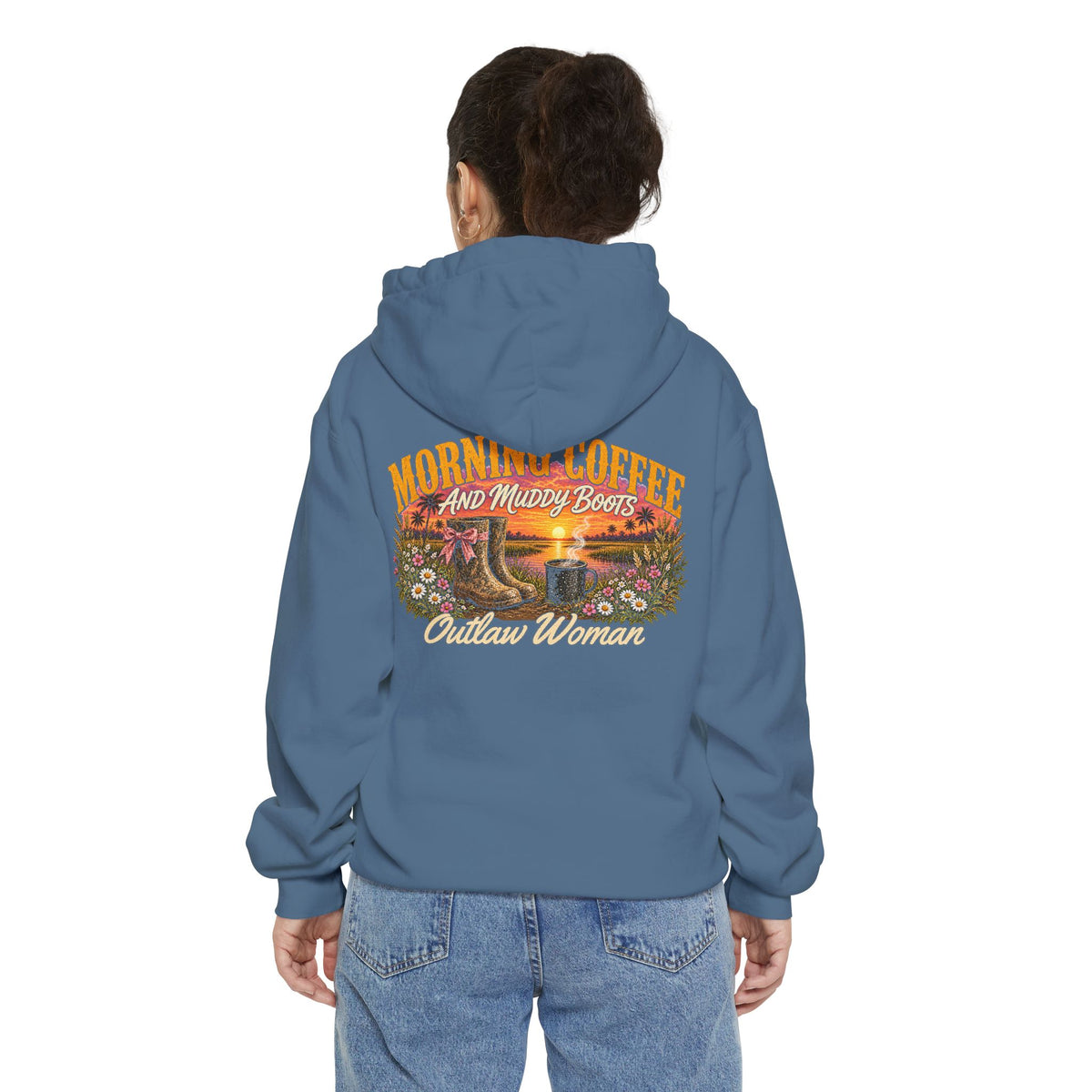 Embroidered '90s Outdoor Club' Hoodie