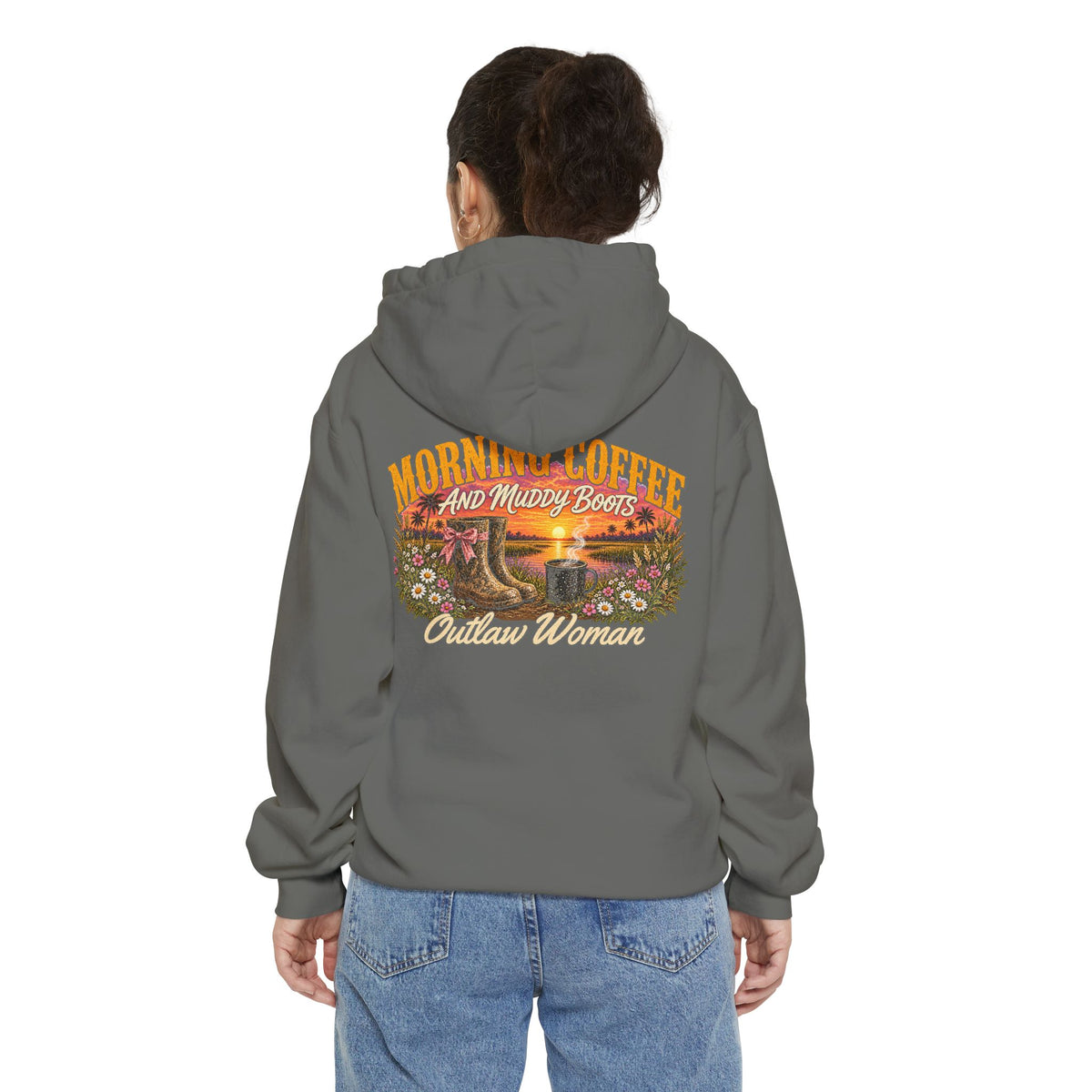 Embroidered '90s Outdoor Club' Hoodie