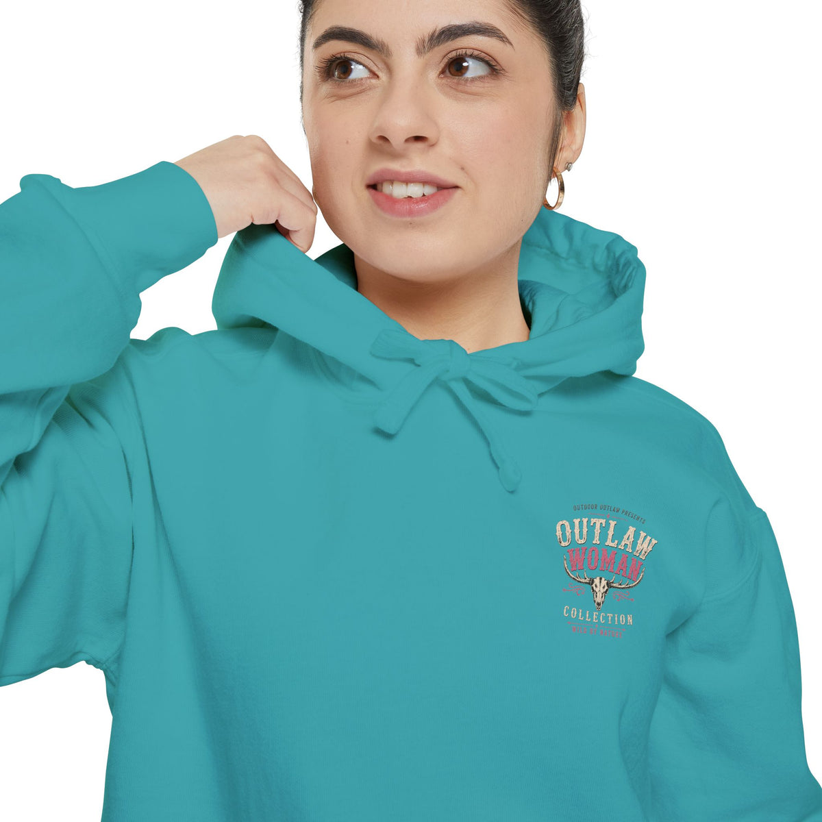Embroidered '90s Outdoor Club' Hoodie