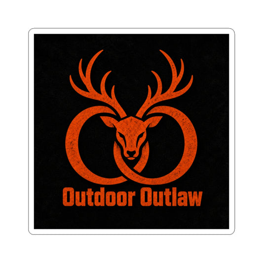 Outdoor Outlaw Deer Logo Sticker — Kiss-Cut Vinyl Decal for Laptops & Gear