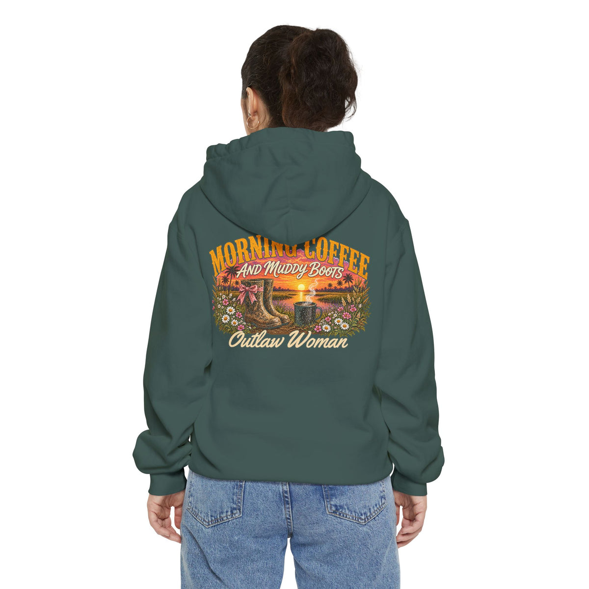 Embroidered '90s Outdoor Club' Hoodie