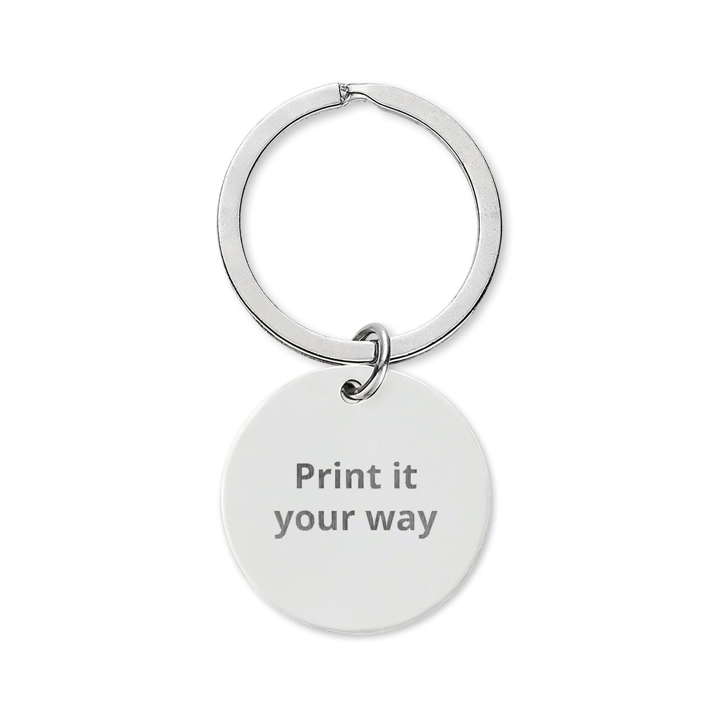 Engraved Stainless Steel Round Keychain – Personalized Outdoor Outlaw Design