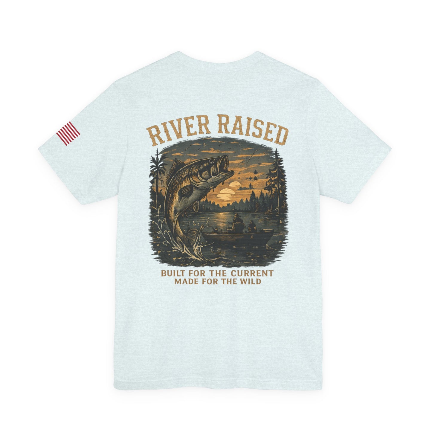 River Raised Fishing T-Shirt — "Built For The Current" Outdoor Angler Tee