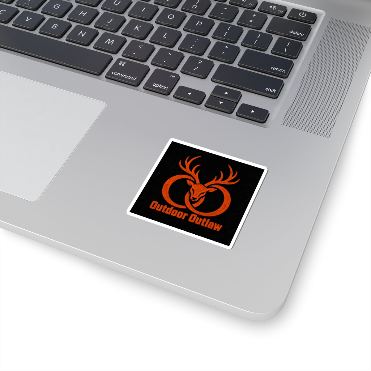 Outdoor Outlaw Deer Logo Sticker — Kiss-Cut Vinyl Decal for Laptops & Gear