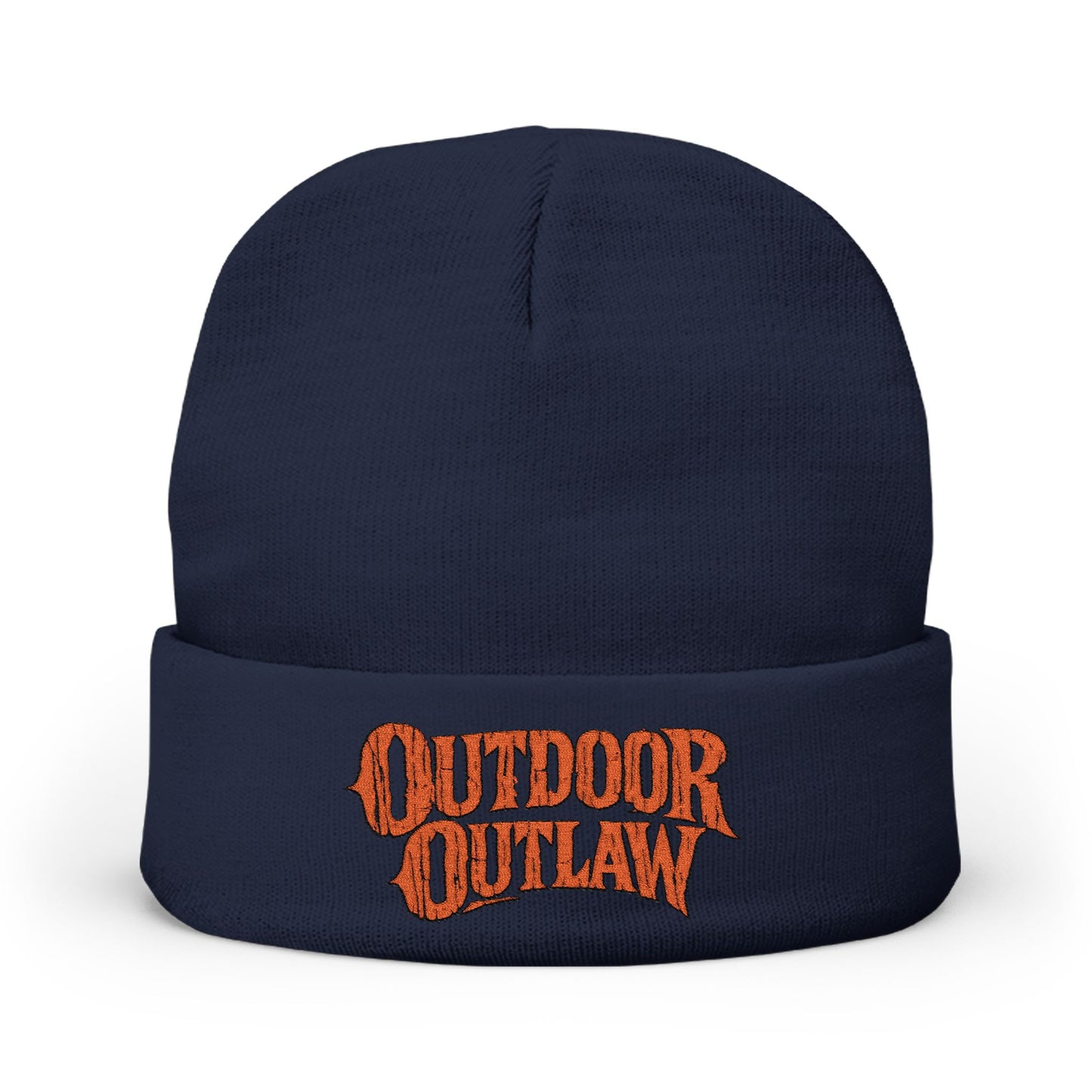 Outdoor Outlaw Embroidered Knit Beanie — Warm Outdoor Winter Cap