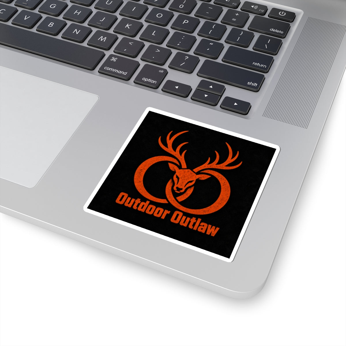 Outdoor Outlaw Deer Logo Sticker — Kiss-Cut Vinyl Decal for Laptops & Gear
