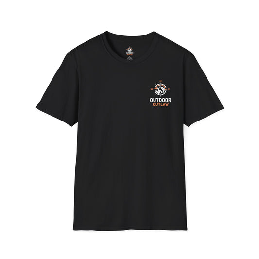 Outdoor Outlaw Compass Adventure T-Shirt — Graphic Tee for Hikers & Campers