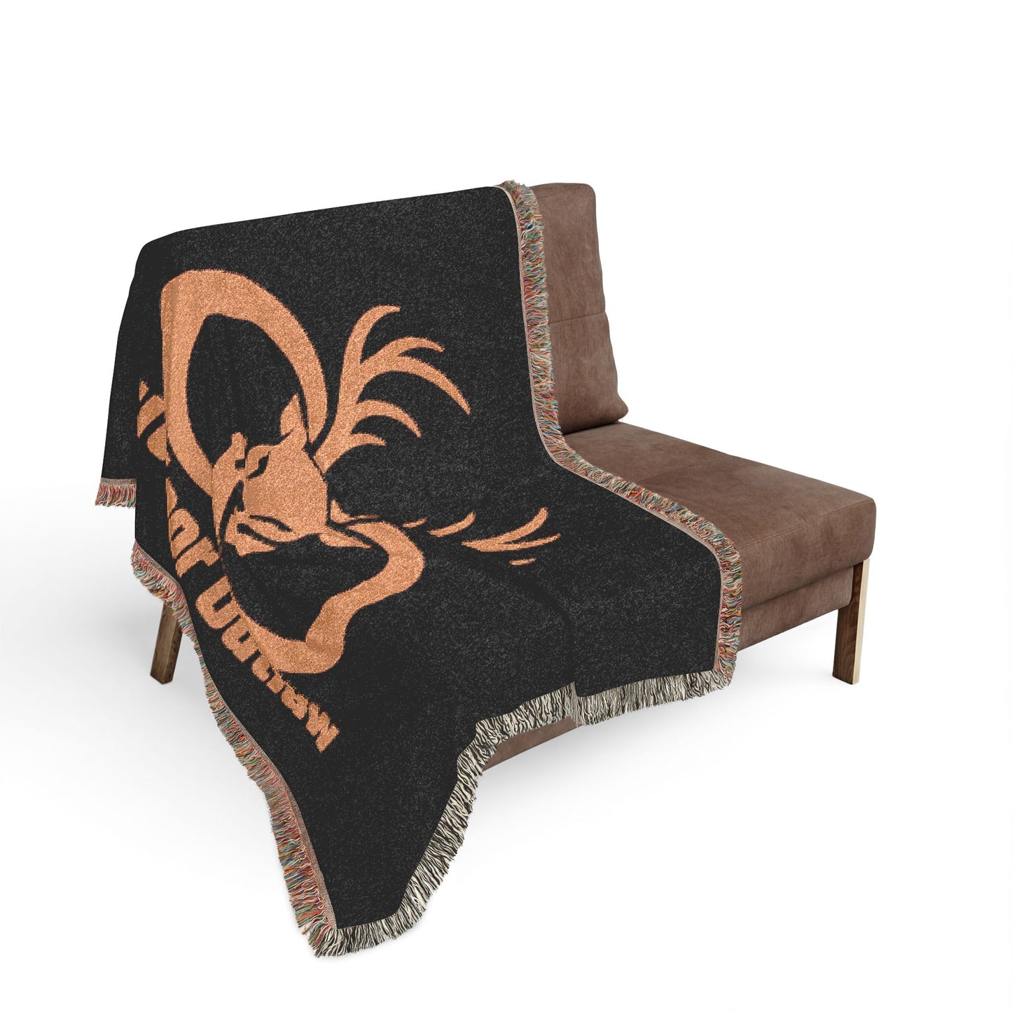Outdoor Outlaw Deer Woven Blanket — Rustic Hunting Throw for Cabin, Campfire & Gift