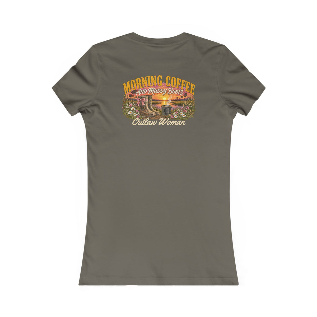Morning Coffee & Muddy Boots — Outlaw Woman Tee