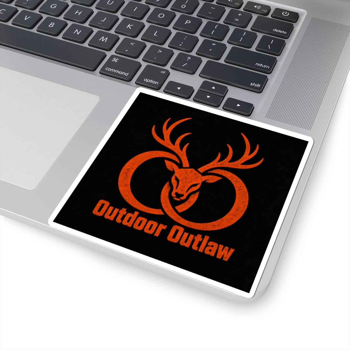 Outdoor Outlaw Deer Logo Sticker — Kiss-Cut Vinyl Decal for Laptops & Gear