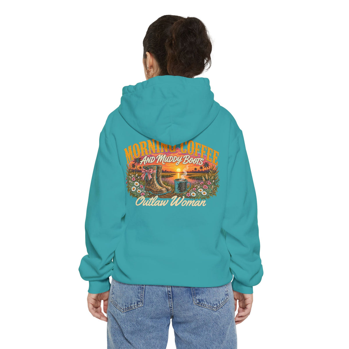 Embroidered '90s Outdoor Club' Hoodie