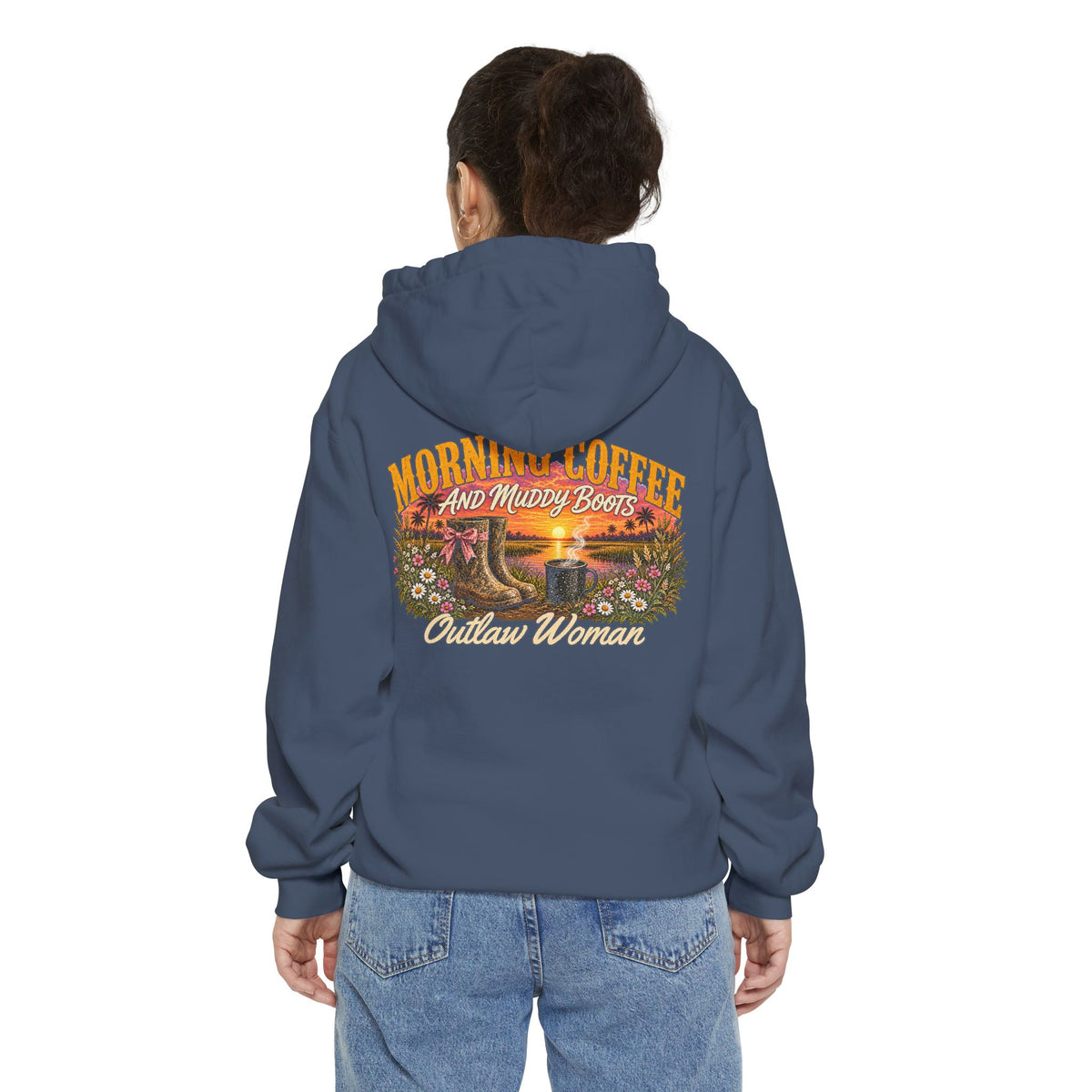 Embroidered '90s Outdoor Club' Hoodie