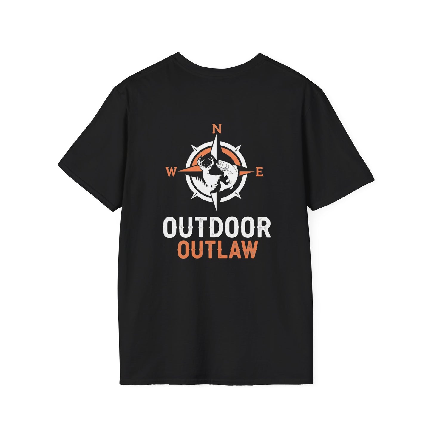 Outdoor Outlaw Compass Adventure T-Shirt — Graphic Tee for Hikers & Campers